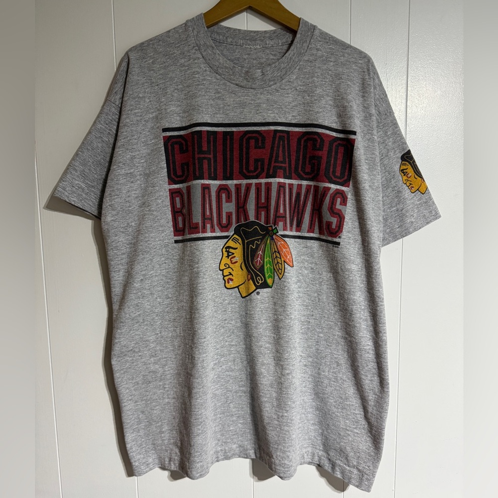 Vintage Chicago Blackhawks Grey T-Shirt